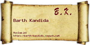 Barth Kandida névjegykártya